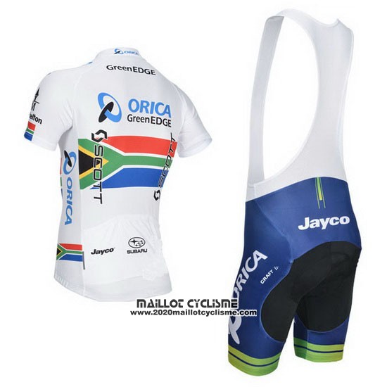 2014 Maillot Ciclismo Orica GreenEDGE Champion Afrique Du Sud Manches Courtes et Cuissard